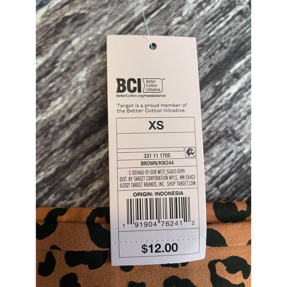 Wild Fable Womens Leopard Print High Rise Leggings Brown Size XS Compression - Picture 3 of 4